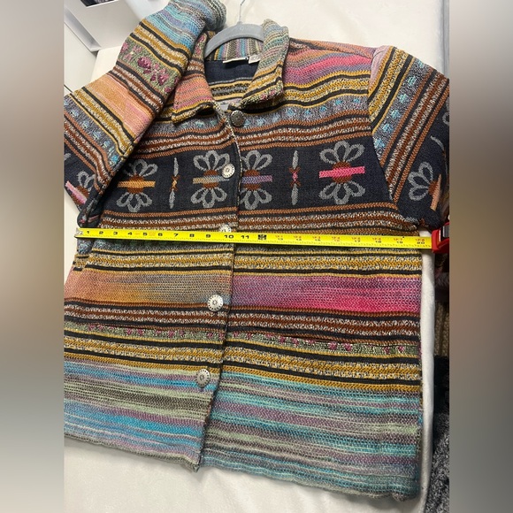 More by Lata Vintage Women Tapestry Jacket M Boho Aztec Southwestern Woven Multi - Picture 6 of 11